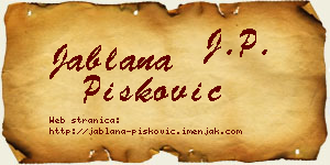 Jablana Pisković vizit kartica